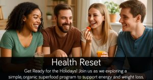 I'm so excited to share this amazing opportunity with all my friends, family and clients. I am hosting a Health Reset event at 500 Alabama Ave, Englewood FL 34233 on Saturday, October 25, 10:30am. I have found something that makes me feel great and I feel it will help you too!
